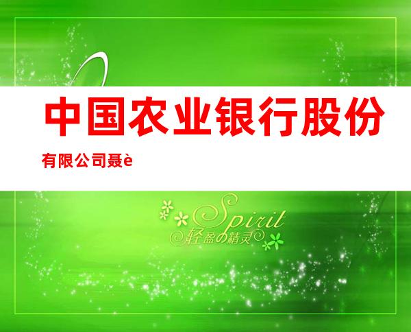 中国农业银行股份有限公司聂荣尼玛营业所