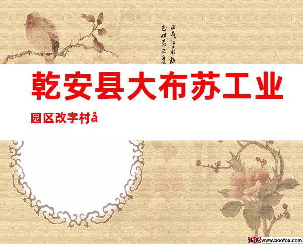 乾安县大布苏工业园区改字村峰雪前程农业机械种植专业合作社