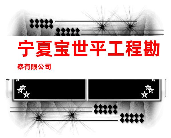 宁夏宝世平工程勘察有限公司