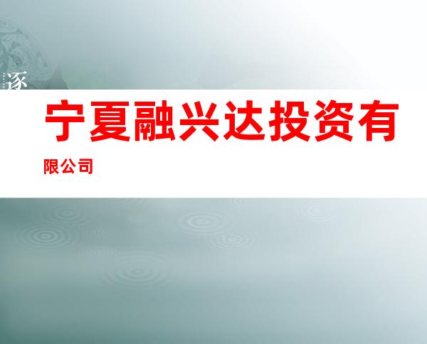宁夏融兴达投资有限公司
