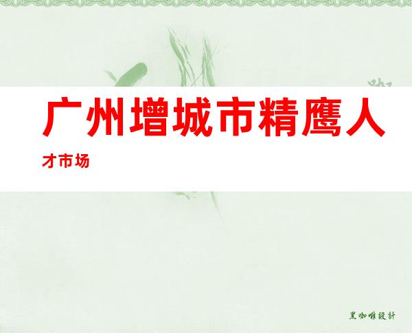 广州增城市精鹰人才市场