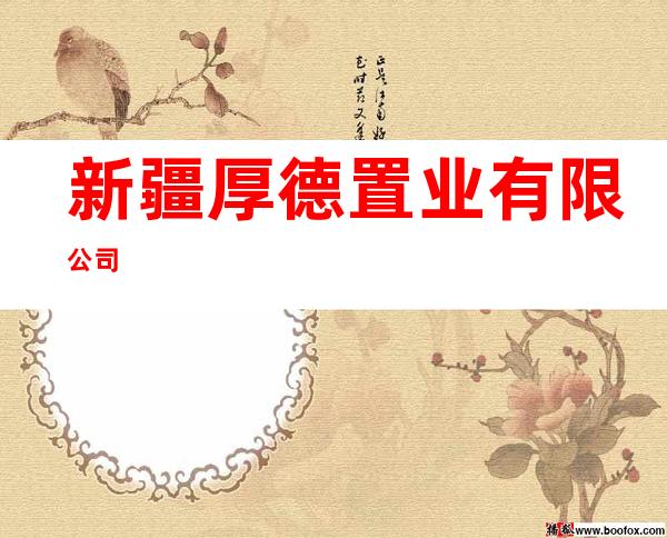 新疆厚德置业有限公司