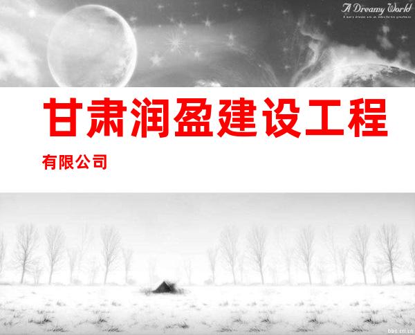 甘肃润盈建设工程有限公司