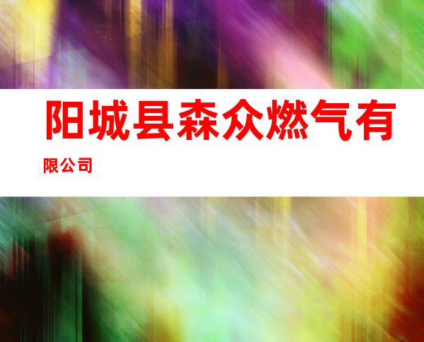 阳城县森众燃气有限公司