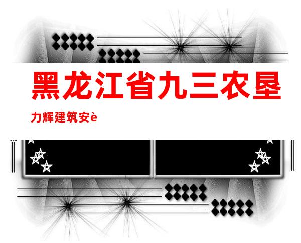 黑龙江省九三农垦力辉建筑安装有限责任公司